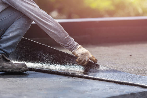 Professional Emergency Waterproofing technician working in Upland, IN